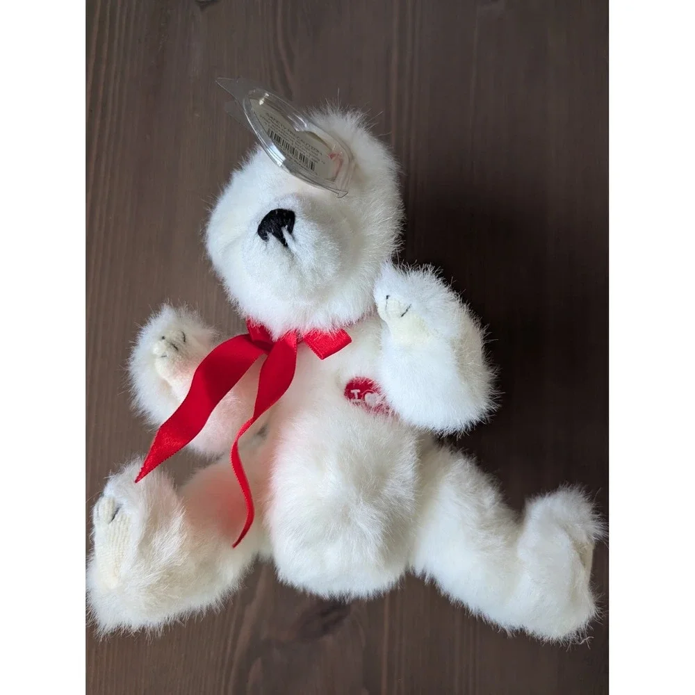 Ty Amore White Bear Red‎ Ribbon I Heart U Plush Collectible Love Valentine's Toy